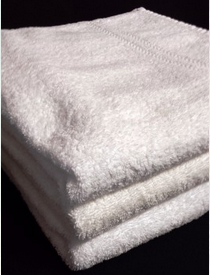 Folded white towels